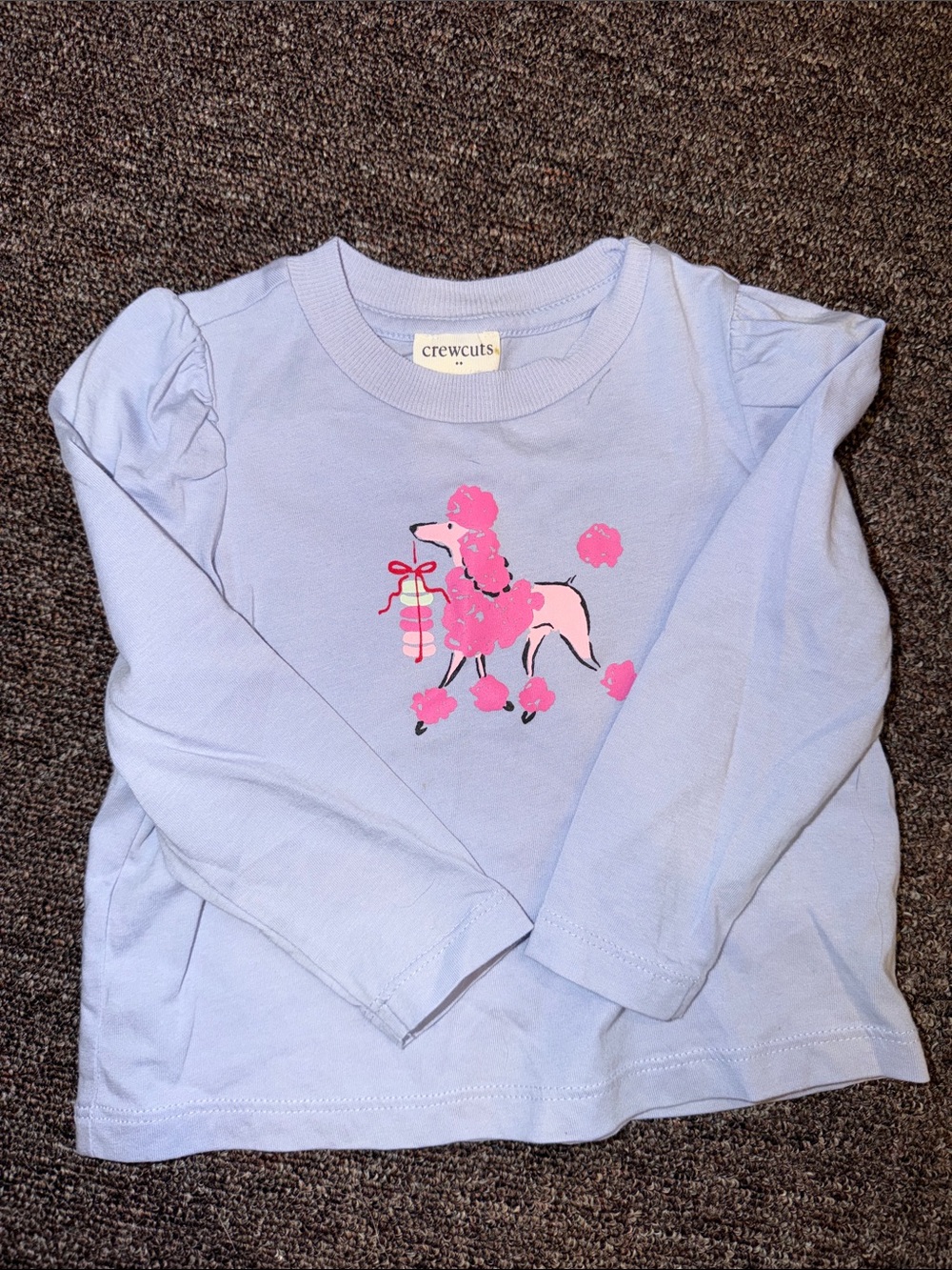 crewcuts Light Blue Long-Sleeve Tee with Pink Poodle Graphic